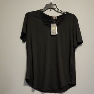 Lucky & Blessed Black Short Sleeve Top